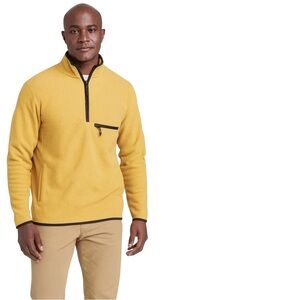 Goodfellow Gold Polar Fleece 1/4 Zip Pullover Collared Sweatshirt